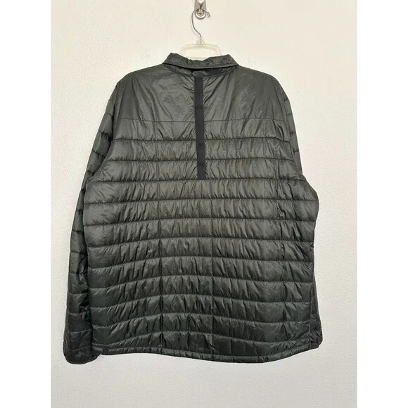 Lululemon Ukee Quilted Puffer Jacket Snap Button Gator Green Athleisure Mens XXL